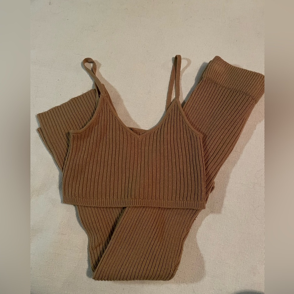 Wild fable camel knit outfit